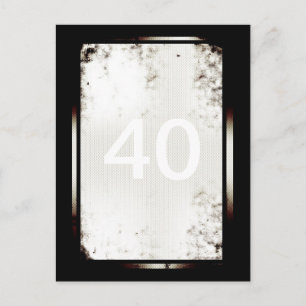 40th Birthday Minimalist Postcard