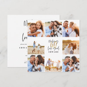 40th birthday modern black and gold photo collage