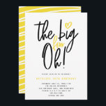 40th birthday modern typography yellow minimal<br><div class="desc">The big four oh! 40th birthday party modern typography yellow minimal invite.</div>