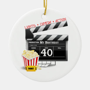 40th Birthday Movie Birthday Party Ceramic Tree Decoration