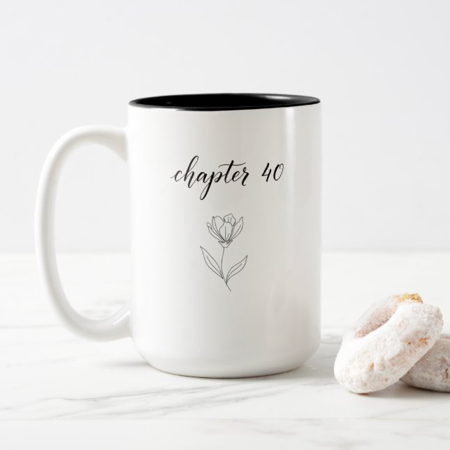 40th Birthday Mug Gift for Her Funny Elegant 40 (With Donut)