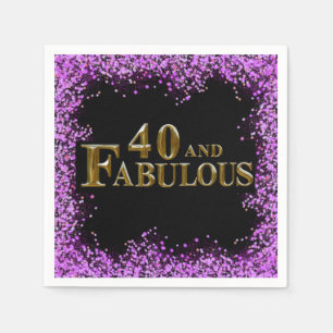 40th Birthday  Napkin