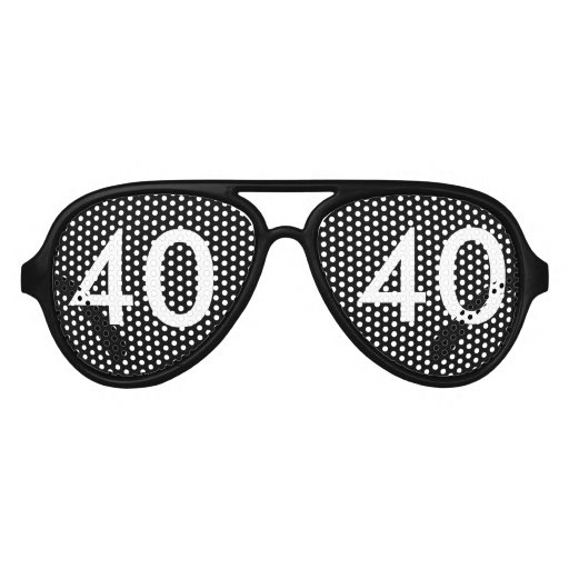 40th Birthday Novelty Aviator Sunglasses