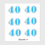 40th Birthday Number Forty Custom Age Colour Blue<br><div class="desc">Designed for birthday celebrations!</div>