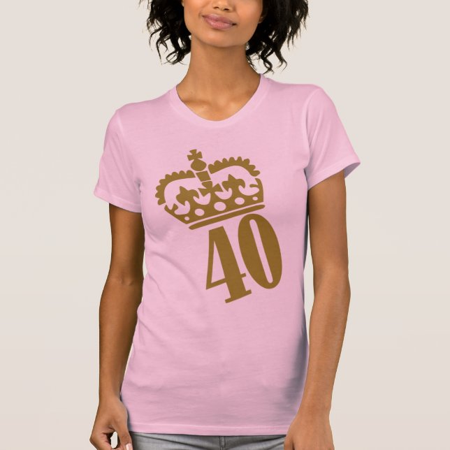 40th Birthday - Number – Fourty T-Shirt (Front)