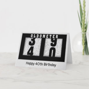 40th Birthday Odometer  Card