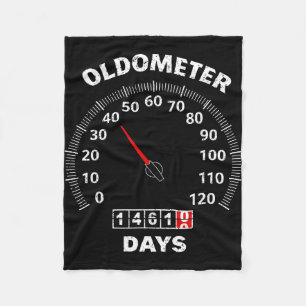 40th birthday oldometer zero to 40 years car lover fleece blanket