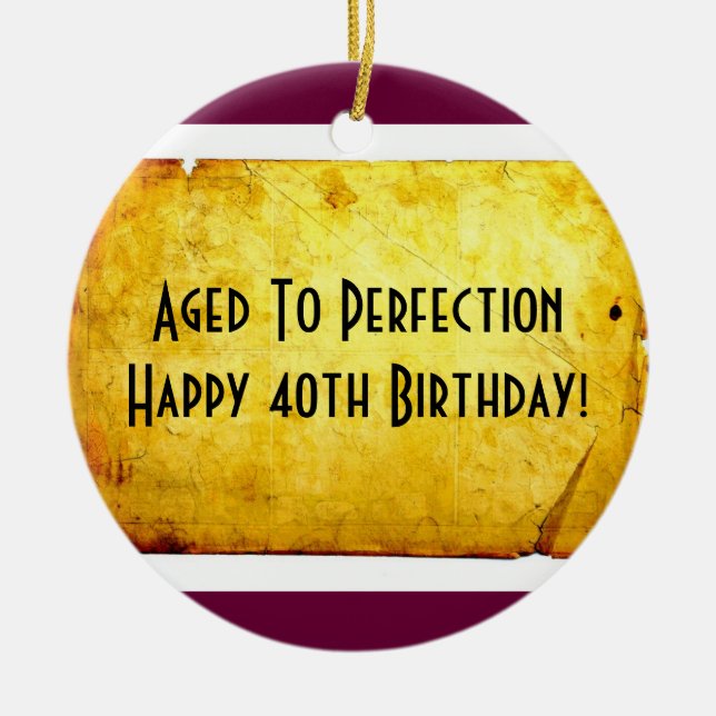 40th Birthday Ornament (Front)