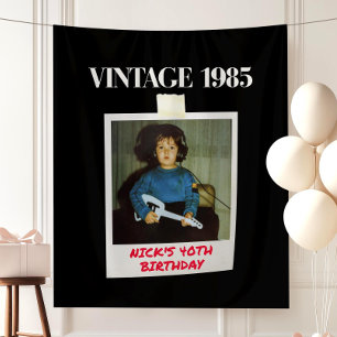 40th Birthday Party Banner Hello Forty Birthday Tapestry