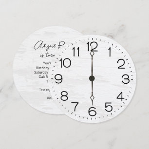 40th Birthday Party Clock On Whitewashed Wood