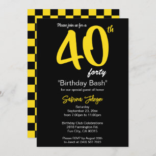 40th Birthday Party Customise Invitation