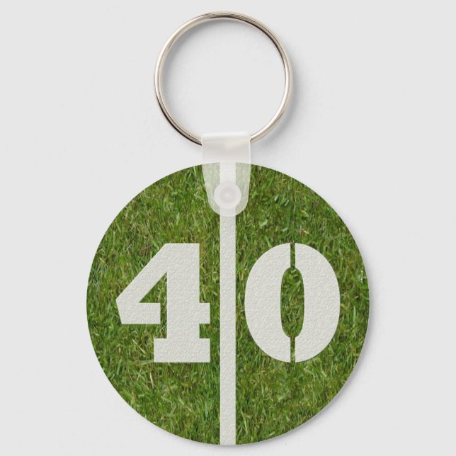 40th Birthday Party Favour Key Ring (Front)