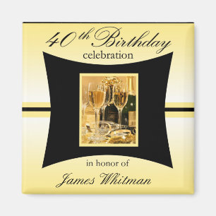 40th Birthday Party Favour/Souvenier Magnet