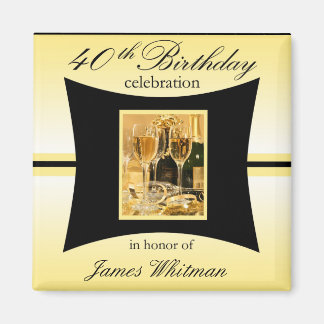 40th Birthday Party Favour/Souvenier Magnet