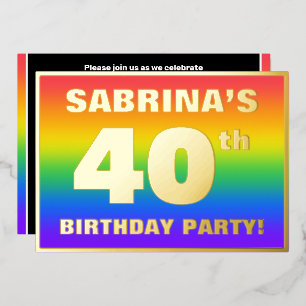 40th Birthday Party: Fun, Colorful Rainbow Pattern
