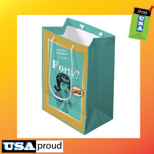 40th Birthday Party Funny Fab Womans Birthday Medium Gift Bag