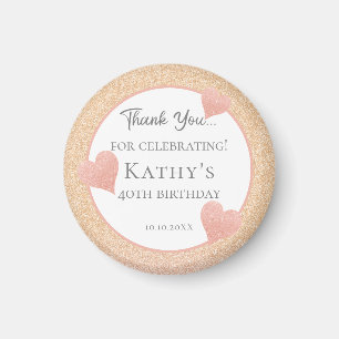 40th Birthday Party Gift Sunset Orange  Magnet