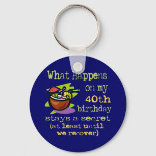 40th Birthday Party Gifts Key Ring
