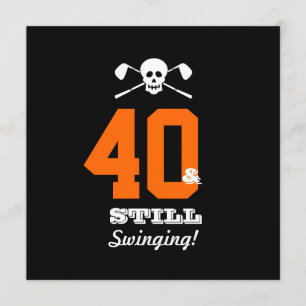 40th Birthday Party Golf - Still Swinging! Invitation