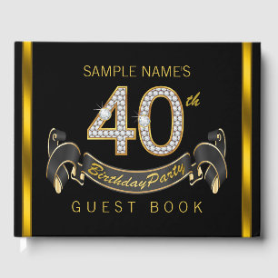 40th Birthday Party Guest Book