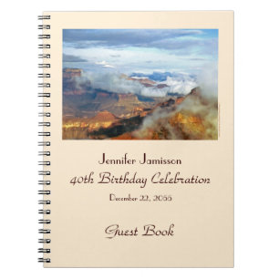 40th Birthday Party Guest Book, Grand Canyon Notebook