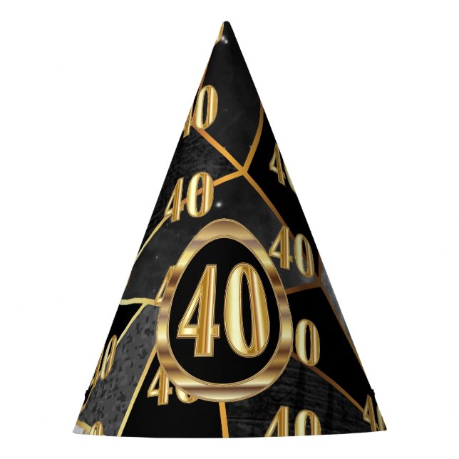40th Birthday  Party Hat (Front)