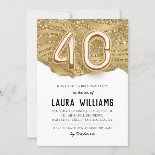 40th Birthday Party Invitation