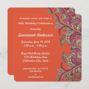 40th Birthday Party Invitation