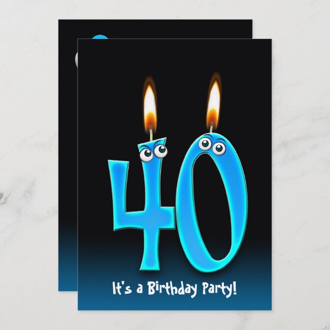 40th Birthday Party Invitation (Front/Back)