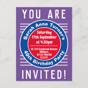 40th Birthday Party Invitation