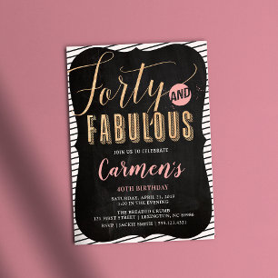 40th birthday party invitation
