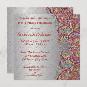 40th Birthday Party Invitation