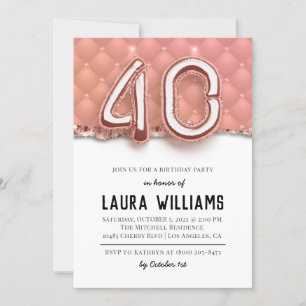 40th Birthday Party Invitation