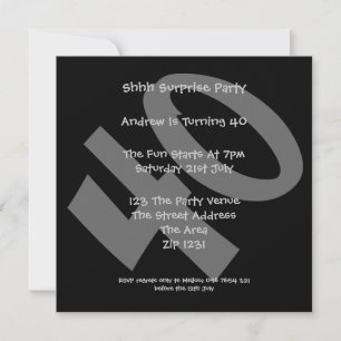 40th Birthday Party Invitation