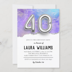 40th Birthday Party Invitation