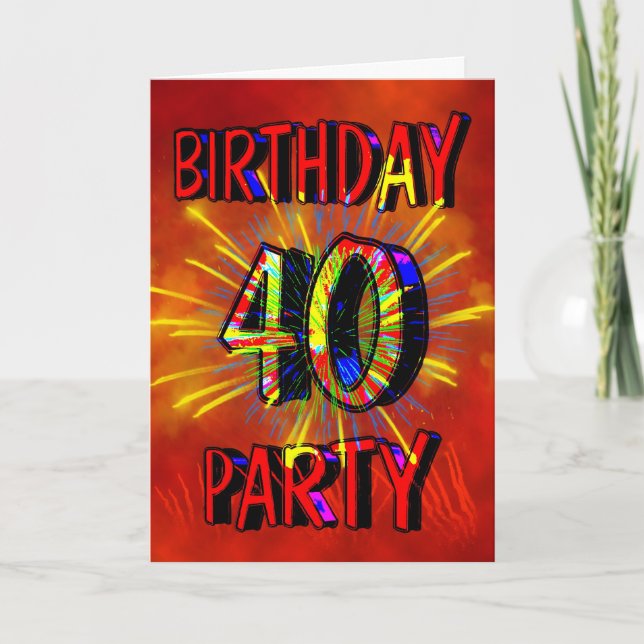 40th Birthday party Invitation (Front)