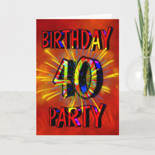 40th Birthday party Invitation