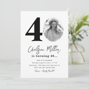 40th Birthday Party Invitation 40th Birthday