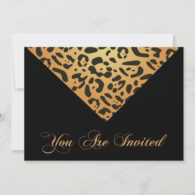 40th Birthday Party Invitation in Leopard (Front)