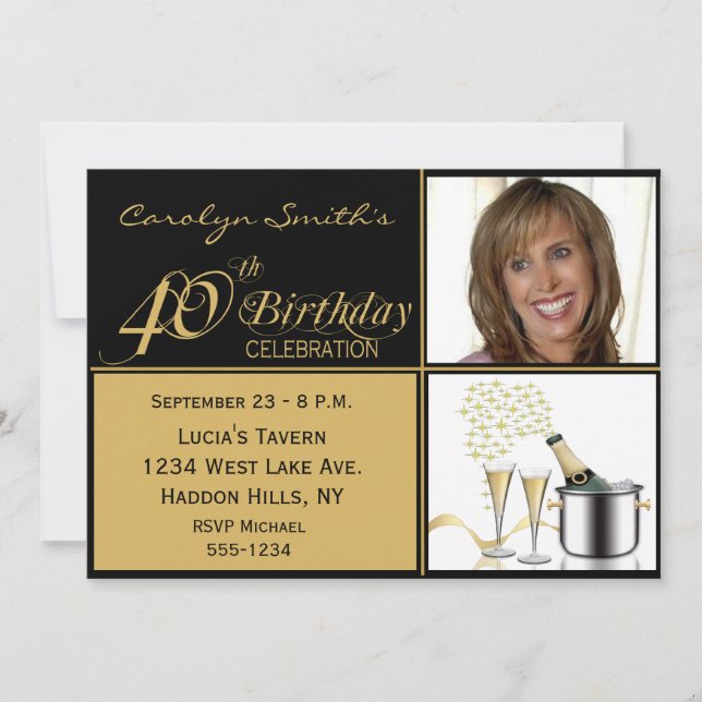40th Birthday Party Invitations (Front)