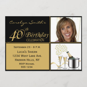 40th Birthday Party Invitations