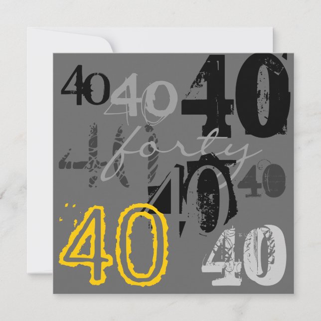 40th Birthday Party Invitations (Front)