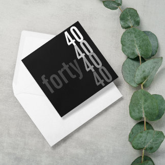 40th Birthday Party Invitations