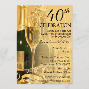40th Birthday Party Invitations