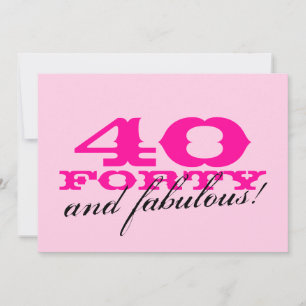 40th Birthday Party invitations for women