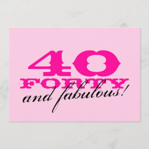40th Birthday Party invitations for women