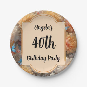 40th Birthday Party Paper Plate