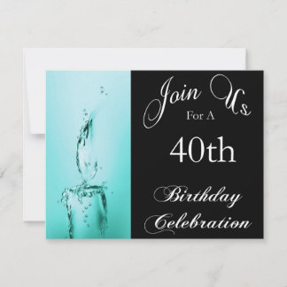 40th Birthday Party Personalised Invitation