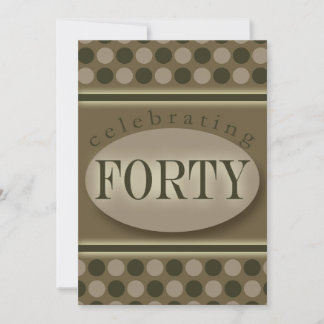 40th Birthday Party Personalised Invitation