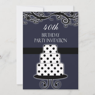 40th Birthday Party Personalised Invitation